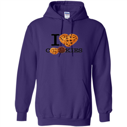 I Love (Heart) Cookies T-shirt Purple