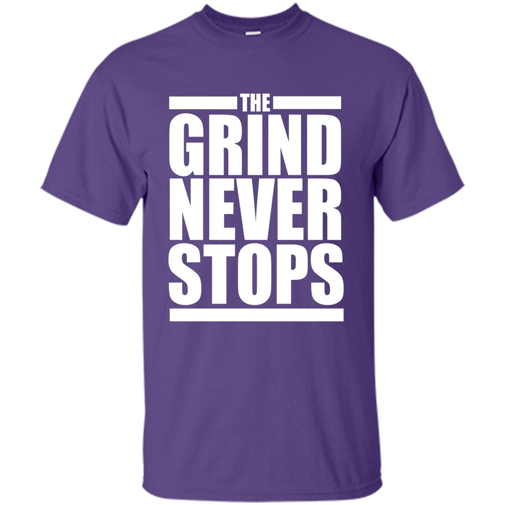 The Grind Never Stops T-shirt Purple