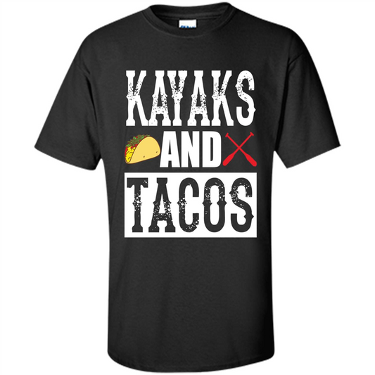 Funny Taco T-shirt Kayaks and Tacos Black