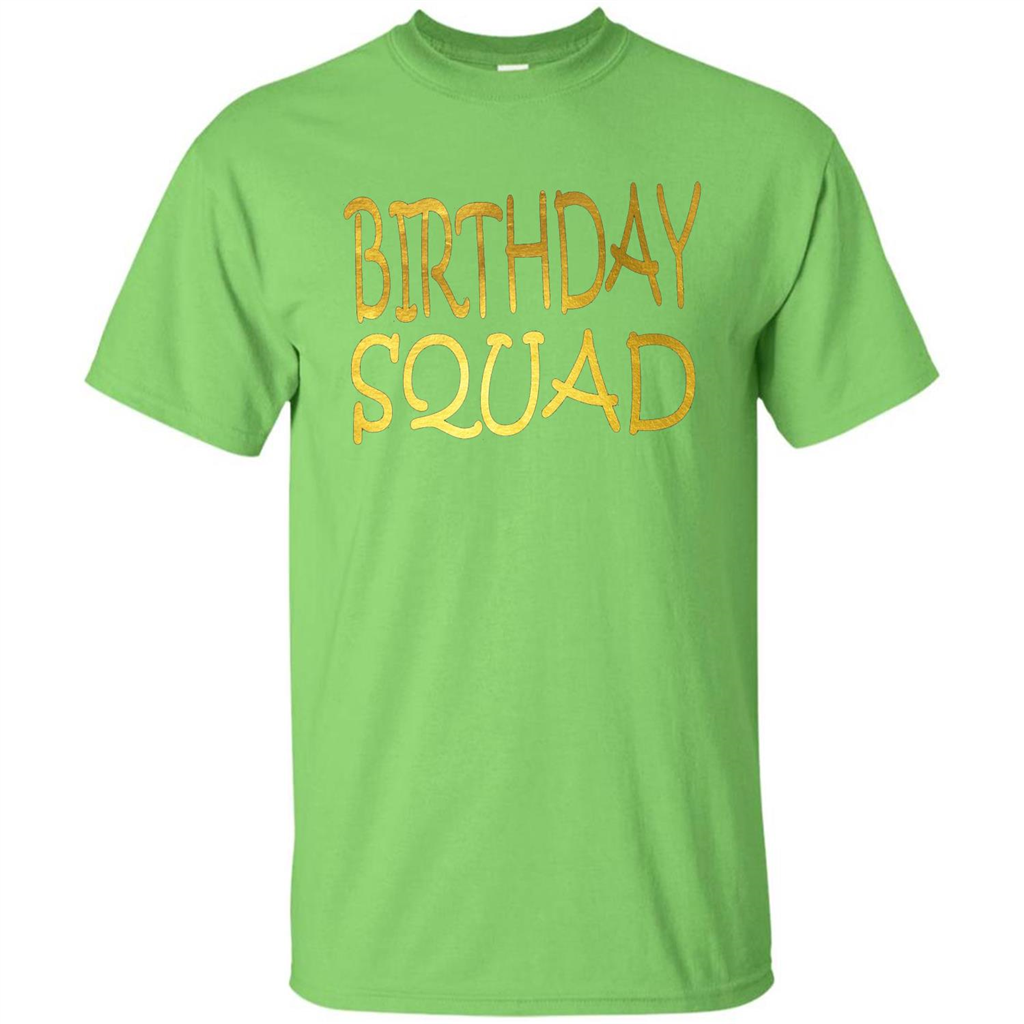 Birthday Squad T-shirt Lime