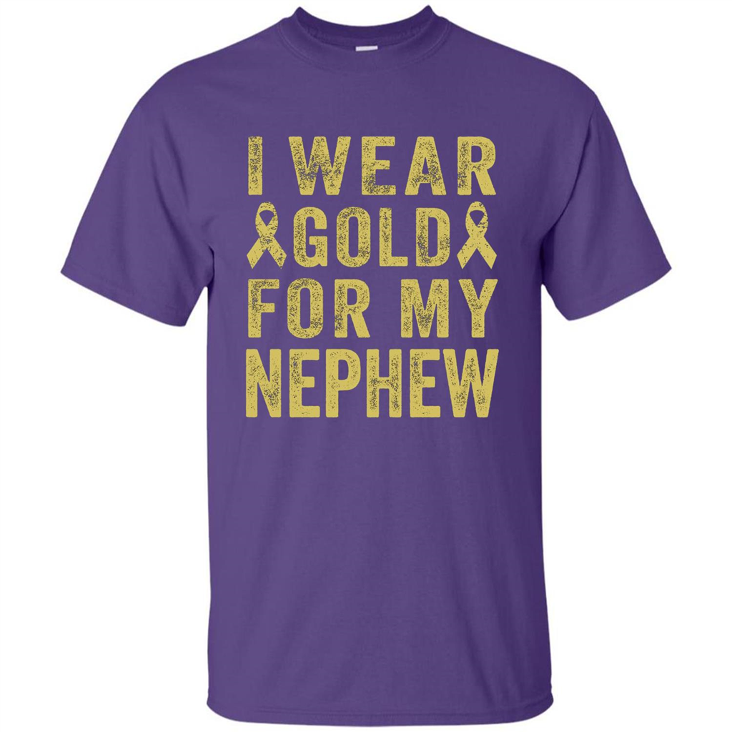 I Wear Gold For My Nephew T-shirt Purple
