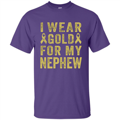 I Wear Gold For My Nephew T-shirt Purple