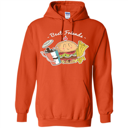 Burger Lover T-shirt Best Friends Delicious Orange