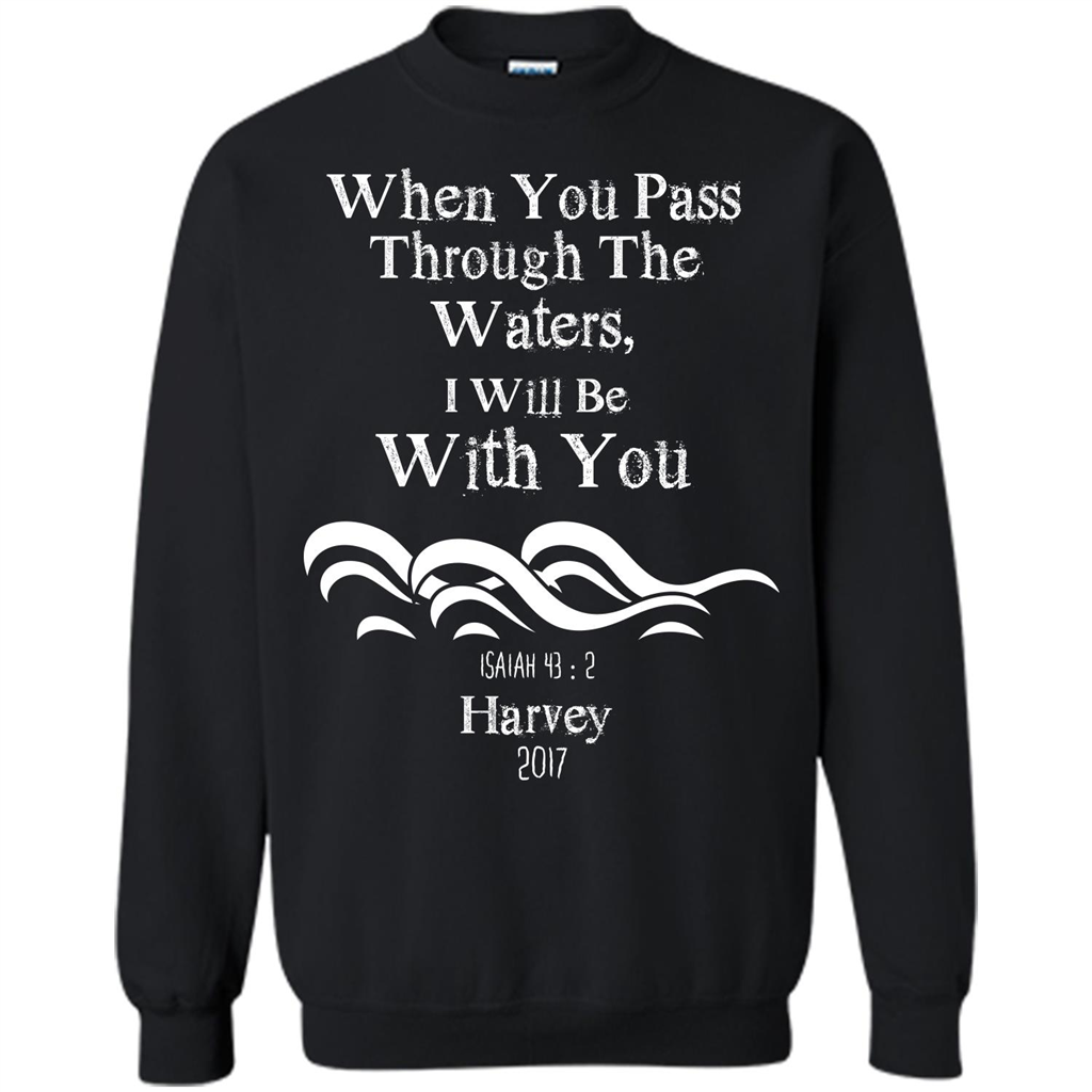 Christian T-shirt When You Pass Through The Waters I Will Be With You Isaiah Orange