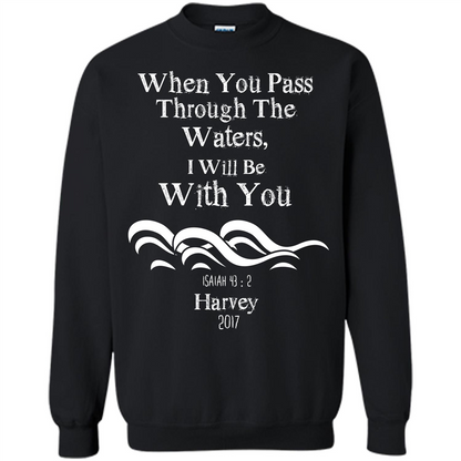 Christian T-shirt When You Pass Through The Waters I Will Be With You Isaiah Orange