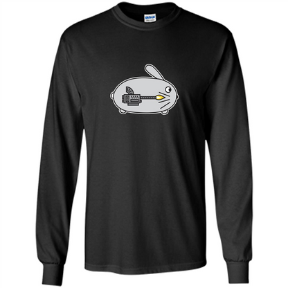 Bunny vs Dinosaur T-shirt Black