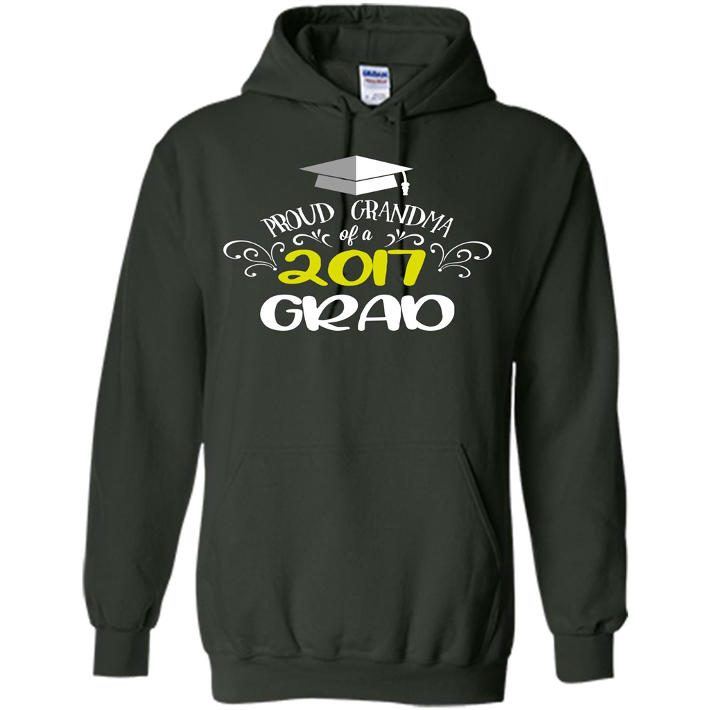Graduation T-shirts Funny Tees Proud Grandma Forest Green