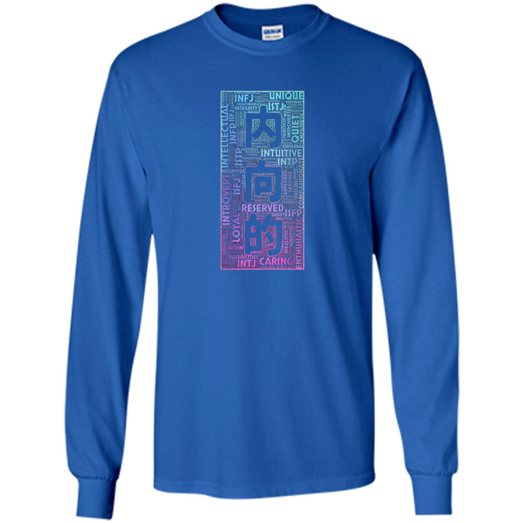 Japanese Introvert T-Shirt With Kanji Text Royal