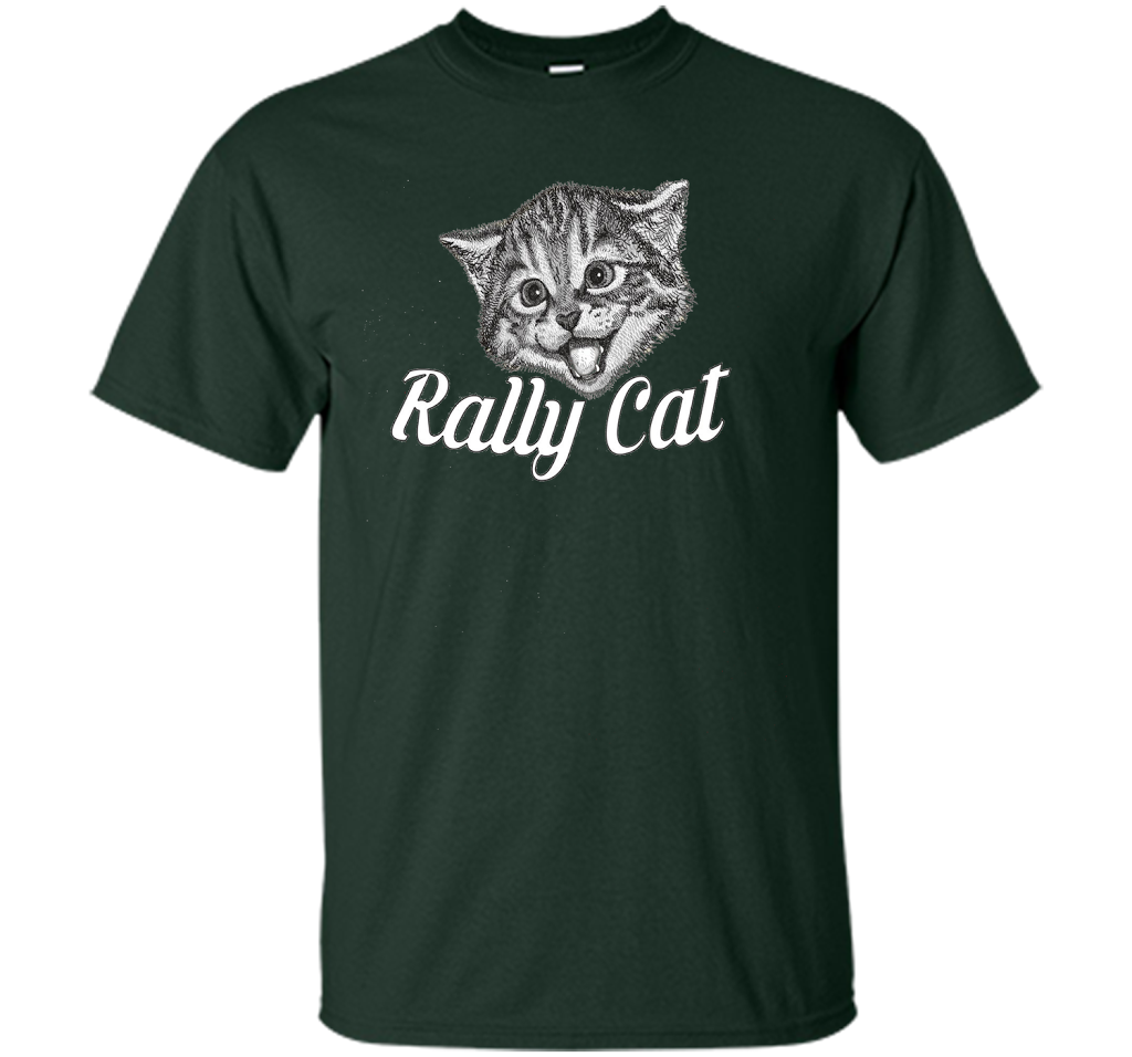 Cat Lover T-shirt Saint Louis Rally Cat T-shirt Forest Green