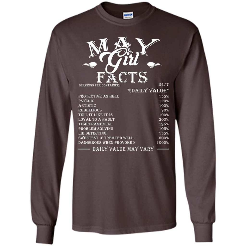 May Girl Facts T-shirt Dark Chocolate
