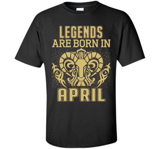 LEGENDS ARE BORN IN APRIL shirt Black