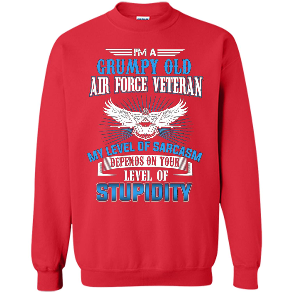 I'm A Grumpy Old Air Force Veteran T-shirt Red