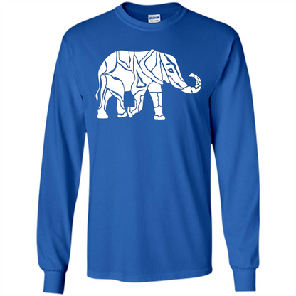 Elephant T-shirt Abstract Elephant Design T-Shirt Royal