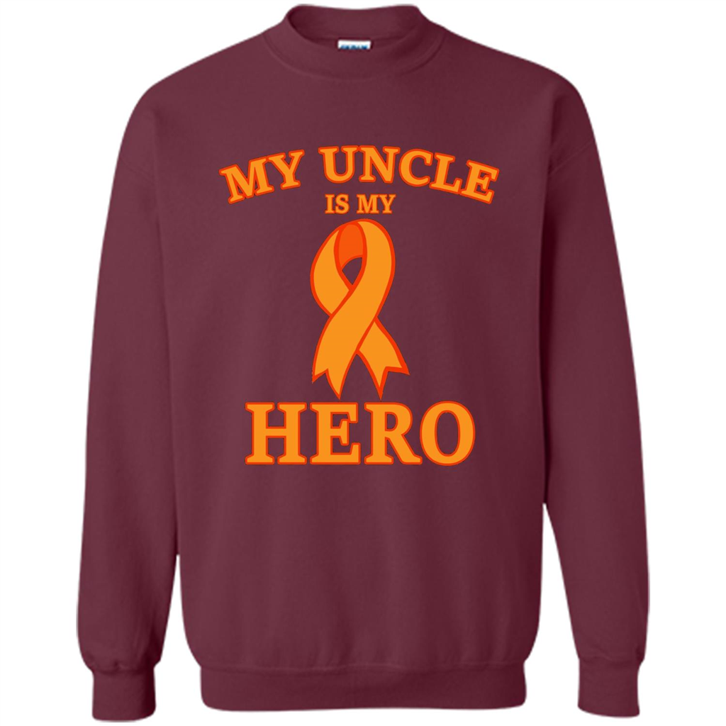My Uncle is My Hero T-shirt Cancer Awareness T-Shirt Maroon