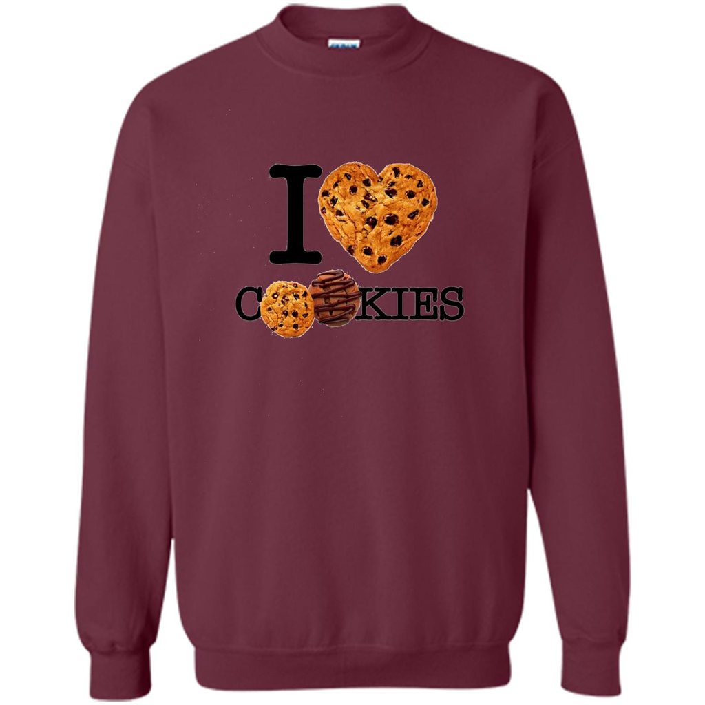 I Love (Heart) Cookies T-shirt Maroon