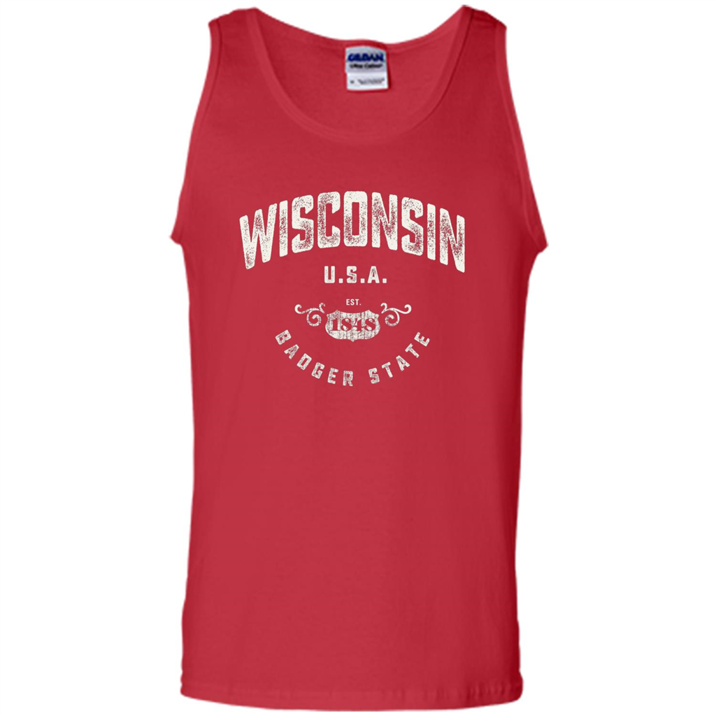 Wisconsin Badger State T-shirt Red