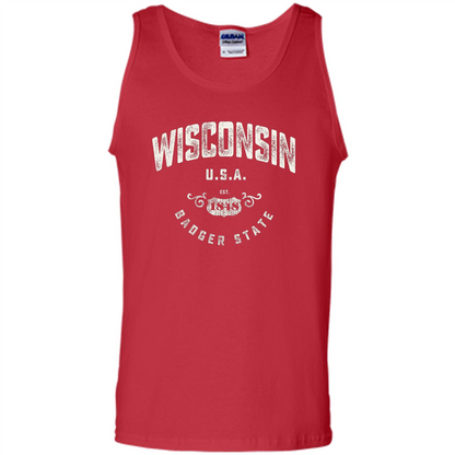 Wisconsin Badger State T-shirt Red