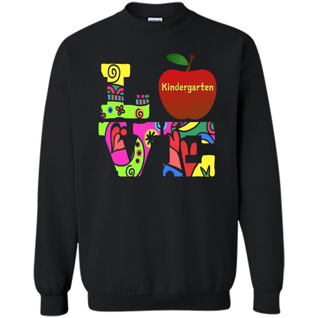 Kindergarten LOVE T-shirt School Day T-shirt Black