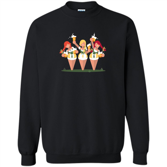 Girls with Steins Beers Oktoberfest T-shirt Black
