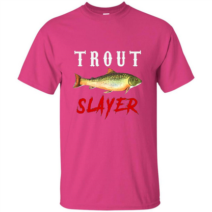 Fisherman T-shirt Trout Slayer T-Shirt Heliconia