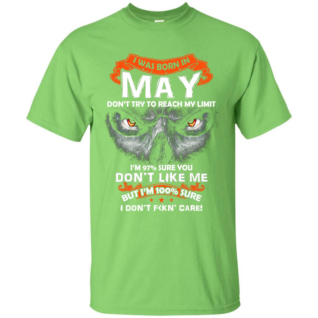 May T-shirt I Was Born In May T-shirt Lime