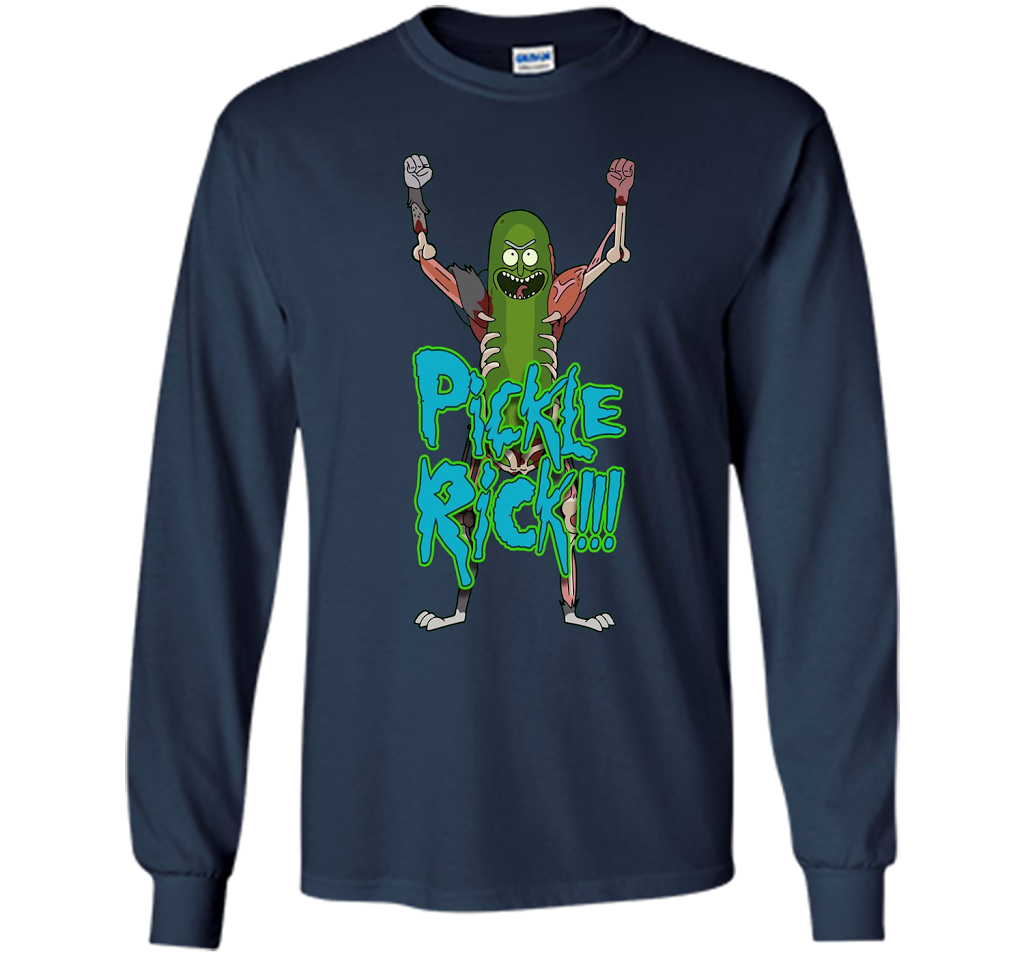 Pickle Funny Rick T-shirt cool shirt Navy