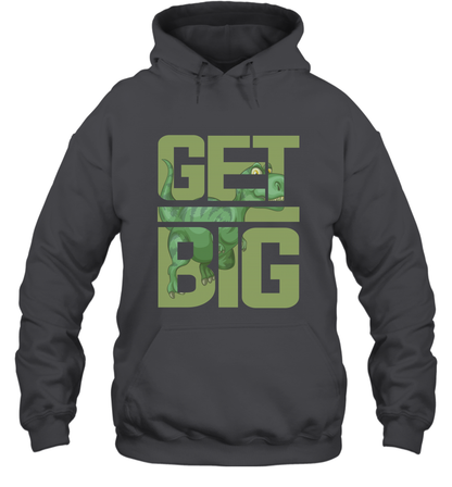 Get Big Funny Saurus Dinosaur Shirt Hoodie Hoodie Dark Heather