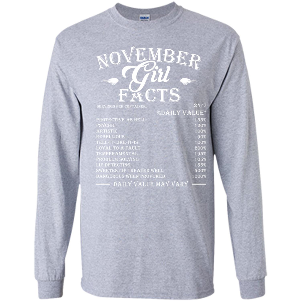 November Girl Facts T-shirt Sport Grey