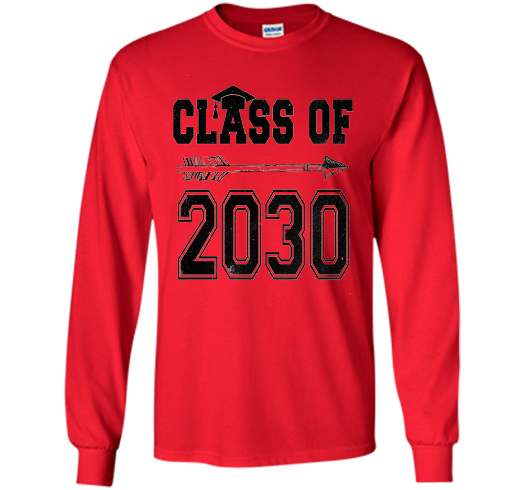 Kindergarten T-shirt Class Of 2030 Kindergarten Style T-shirt Red