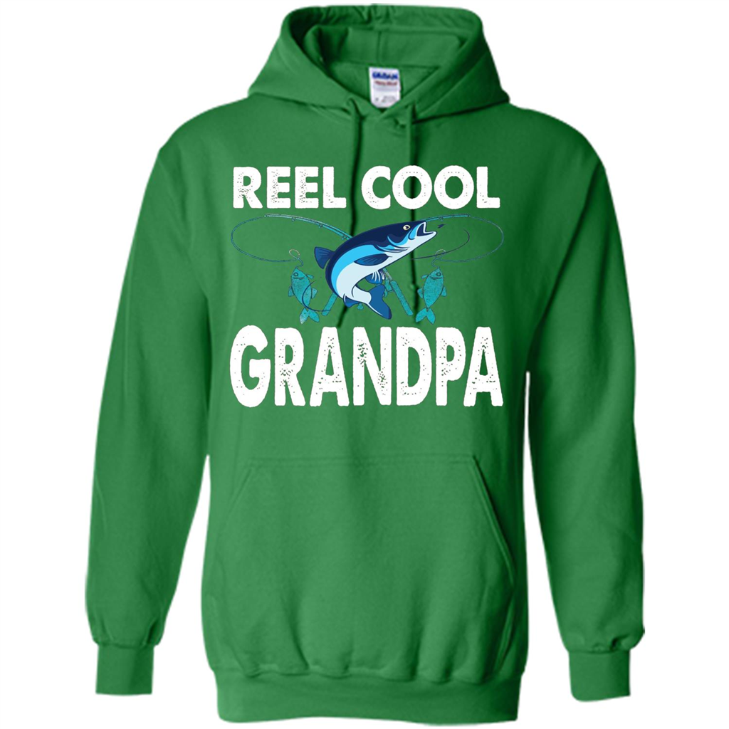 Fathers Day T-shirt Reel Cool Grandpa Irish Green