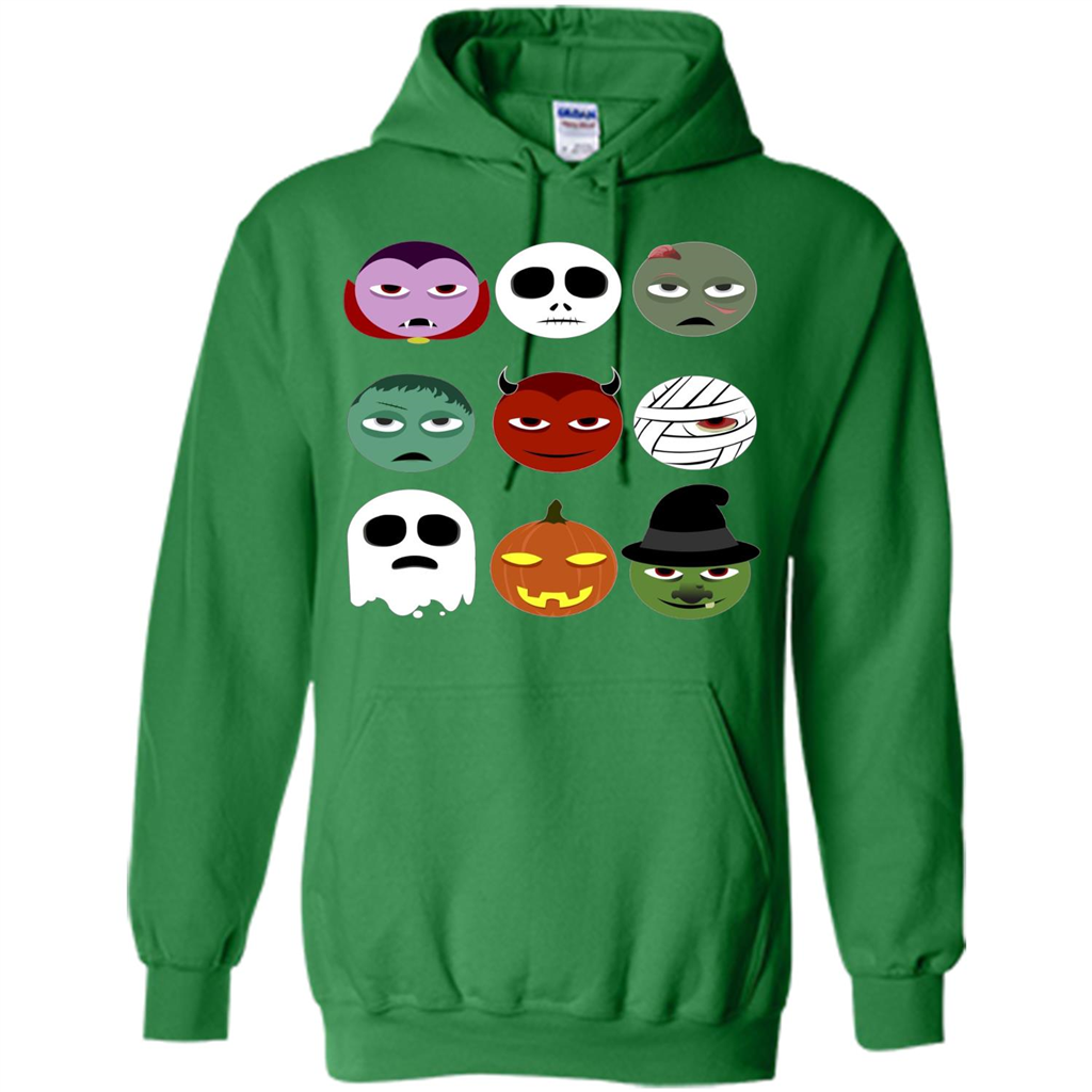 Halloween Emoji T-shirt Irish Green