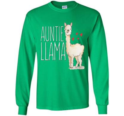 Auntie Llama Shirt Funny Matching Family Tribe Aunt T-shirt