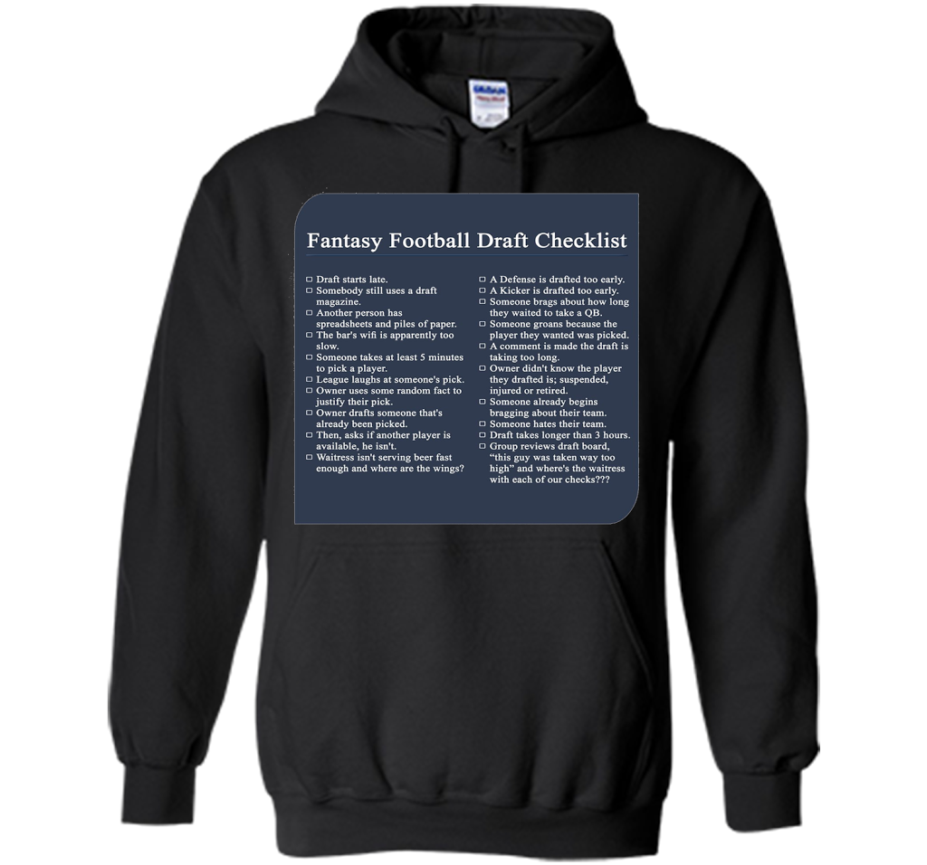 Fantasy Football Draft Checklist T-shirt Royal