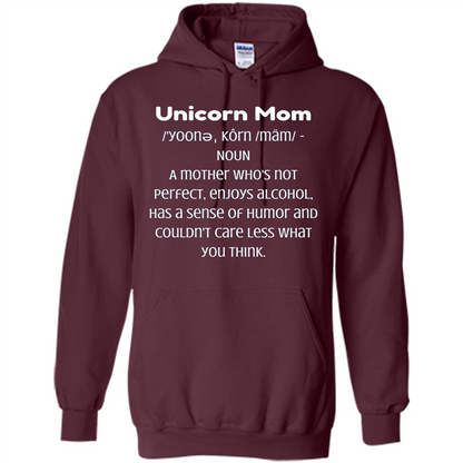 Fun Mom T-shirt - Unicorn Mom Definition Maroon