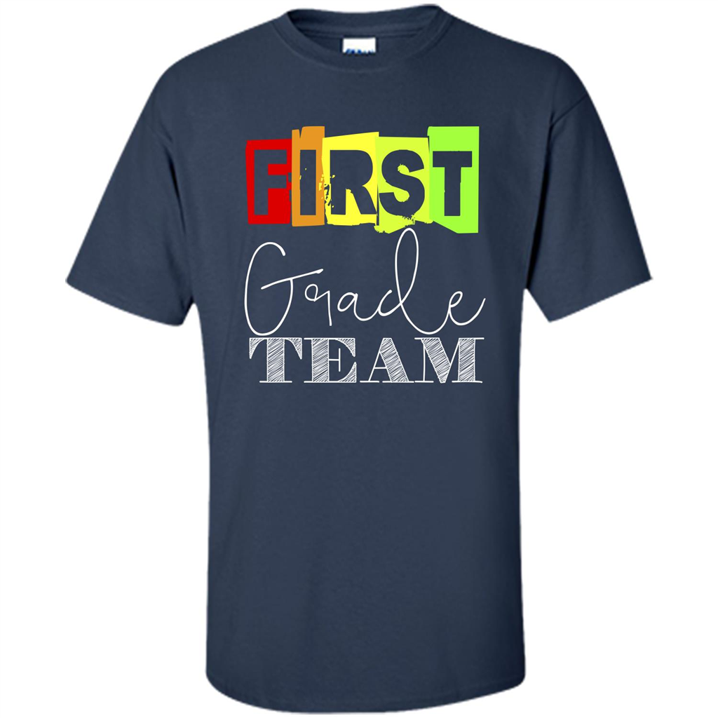First Grade Team T-shirt School Day T-shirt Navy