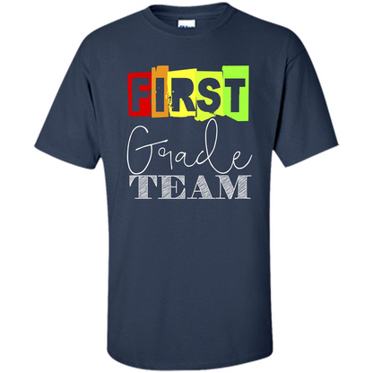 First Grade Team T-shirt School Day T-shirt Navy