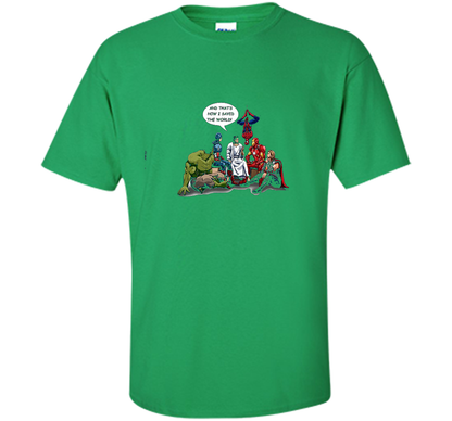 That's How I Saved The World T-shirt Irish Green