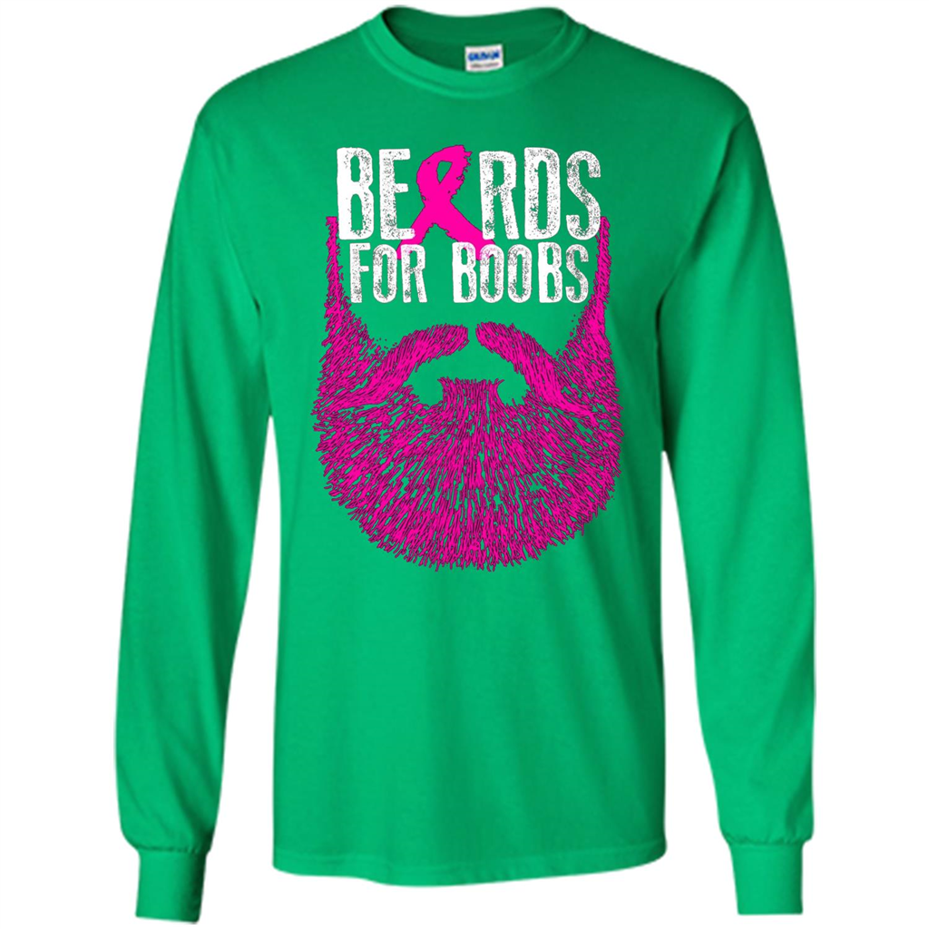 Beards For Boobs T-shirt Cancer Awareness T-shirt Irish Green