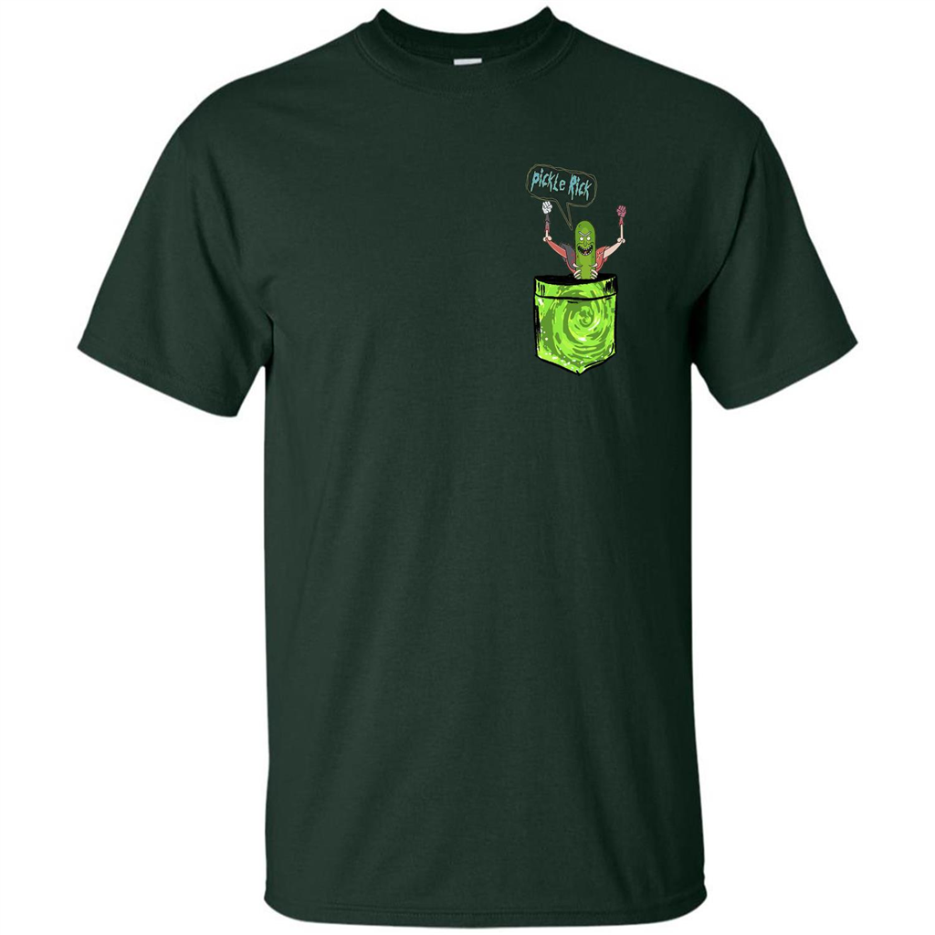 Pickle Rick T-shirt Forest Green