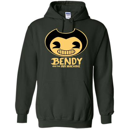 Cartoon Internet Game T-shirt Bendy And The Ink Machine Forest Green