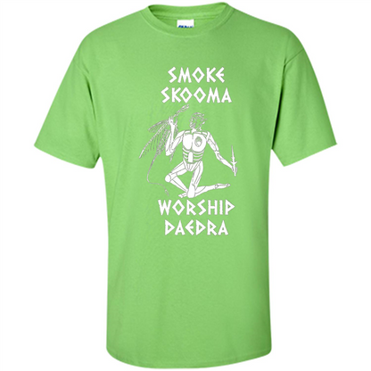 Smoke Skooma Worship Daedra T-shirt Lime
