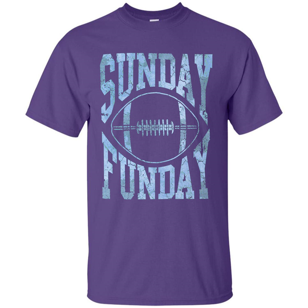 Football T-shirt Sunday Funday Football SeasonT-Shirt Purple