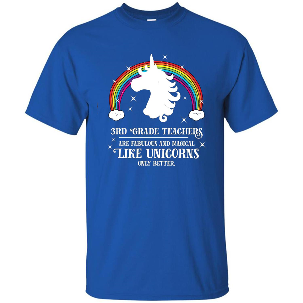 Third Grade T-shirt 3rd Grade Teachers Fabulous Unicorn T-shirt Royal