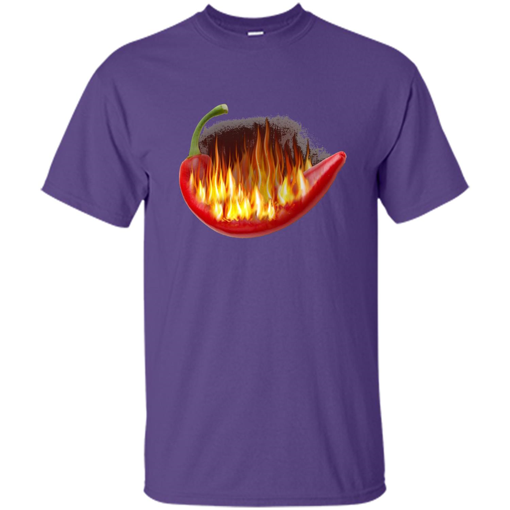 Hot Pepper On Fire T-shirt Purple