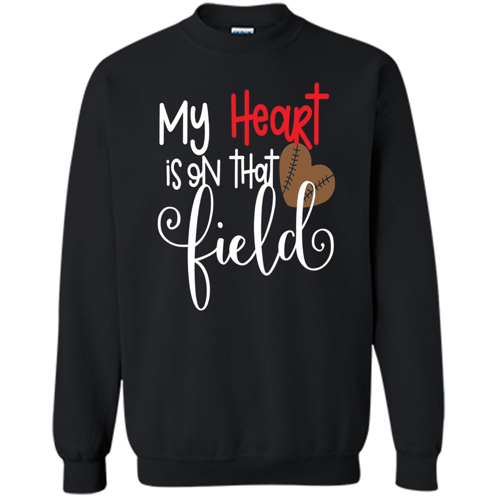 My Heart Is On That Field Football T-shirt Black