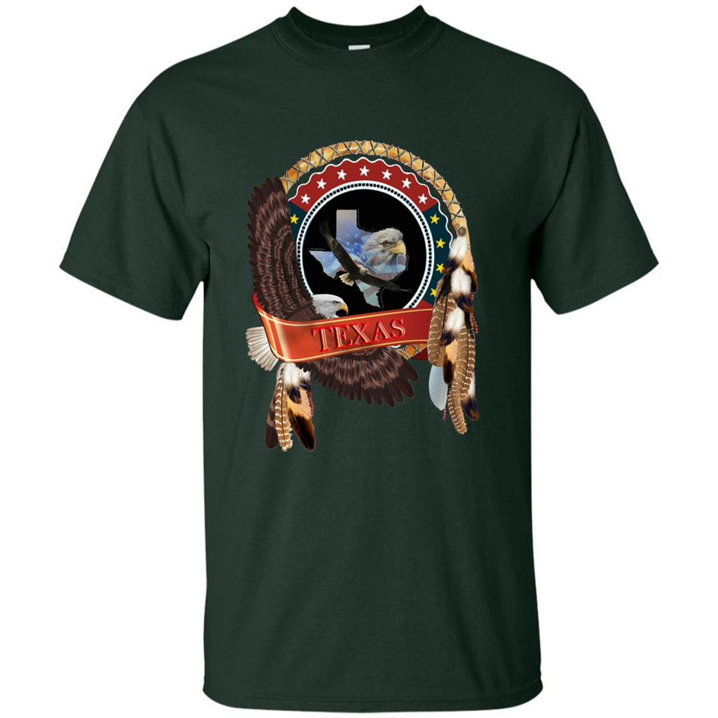 Dream Catcher Texas Art T-shirt Forest Green