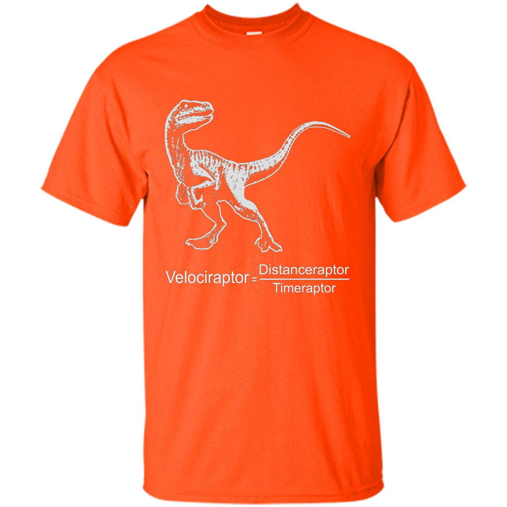 Velociraptor Distanceraptor Timeraptor T-shirt Orange