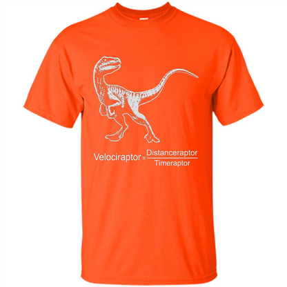 Velociraptor Distanceraptor Timeraptor T-shirt Orange