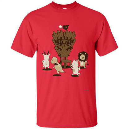 Game Of Musical Thrones Characters T-shirt Red