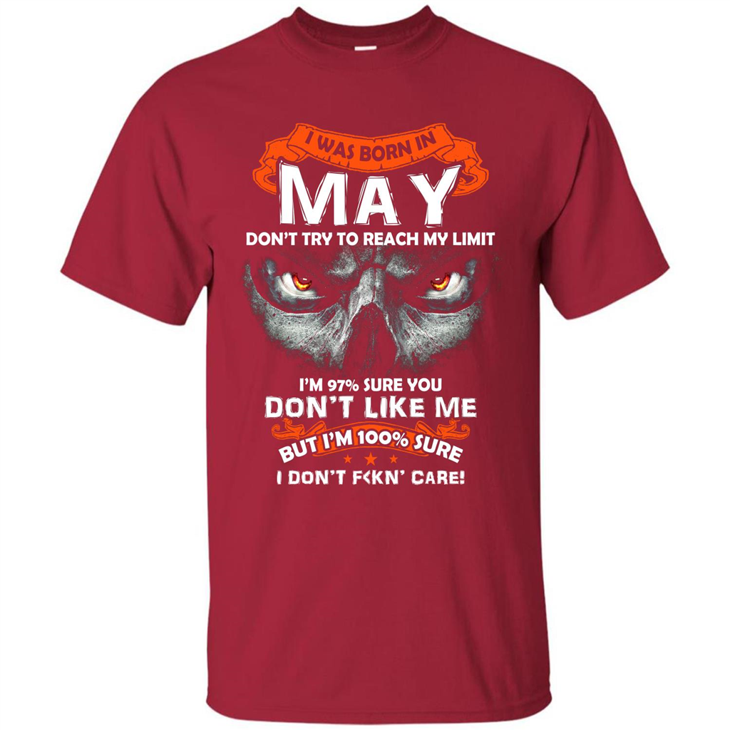 May T-shirt I Was Born In May T-shirt Cardinal